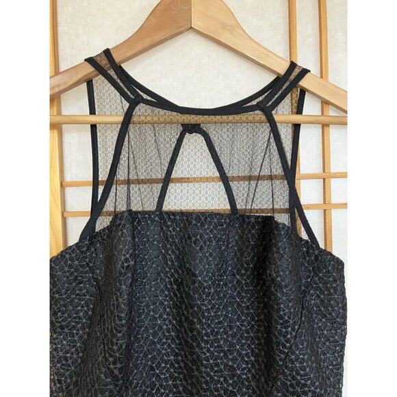 NWT Eva Franco Women’s Black Illusion Top Cocktail Dress, Size 4 MSRP $265 - Picture 2 of 14